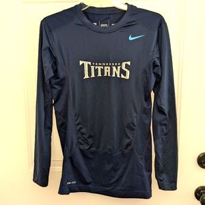Nike NFL Titans long sleeve shirt Youth Large Dri-fit Navy